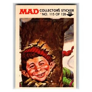 MAD Alfred E. Neuman 1983 Collector's Sticker No. 115 Fleer